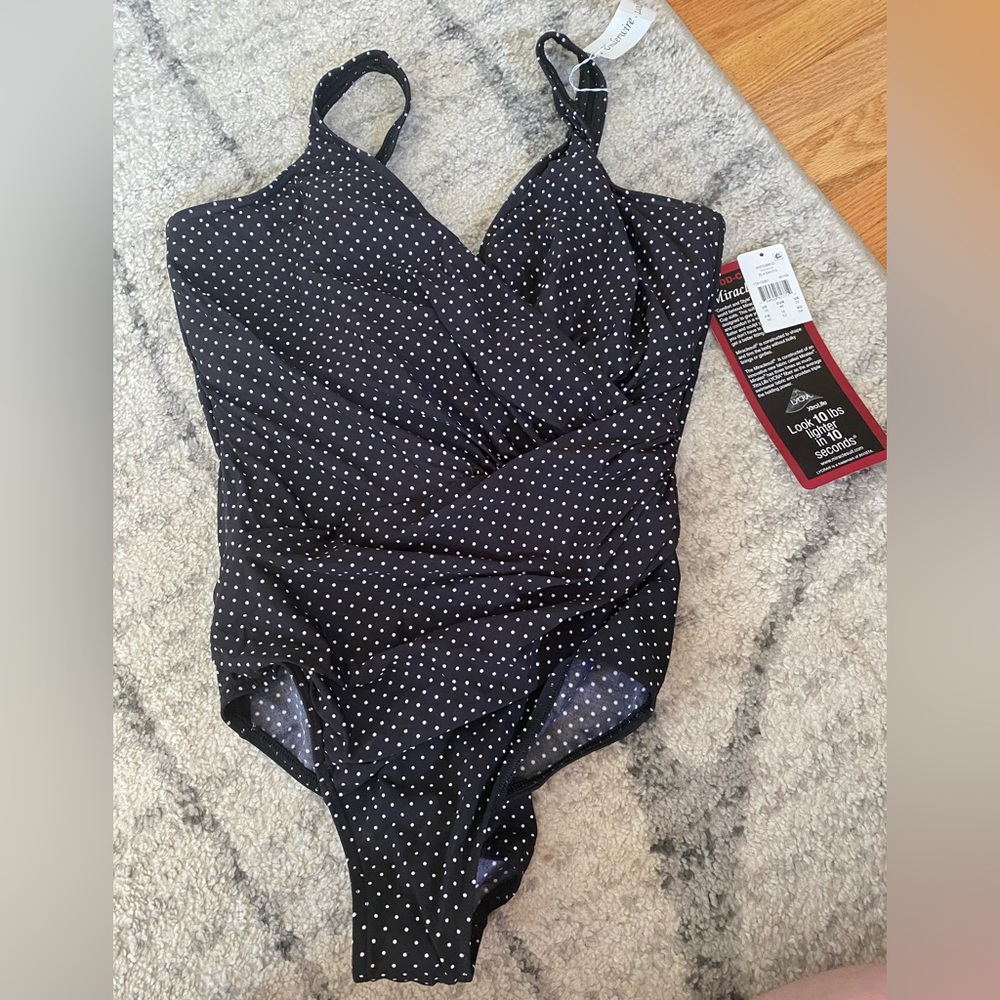 Miraclesuit Oceanus Pin Dot One Piece Swimsuit NWT